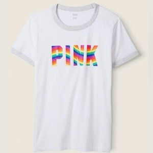 VS Pink Rainbow Pride
Ringer Tee Oversized
Large